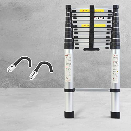 Scale, Scaletta Estensibile Scala Telescopica con Ganci Rimovibili per Tenda da Tetto, Scaletta Estensibile Portatile in Alluminio, per Uso Esterno in mansarda per Camper Loft, Carico 150Kg/