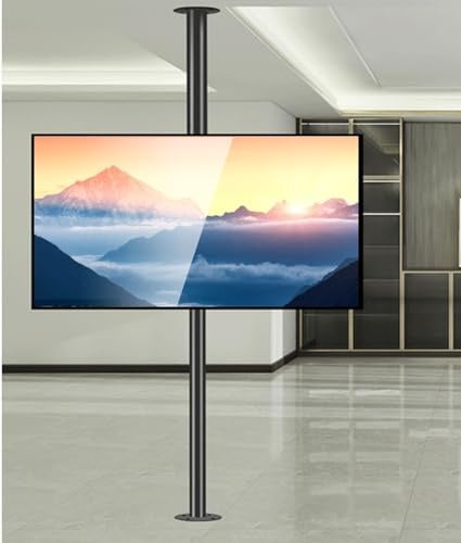 GZHENOZ Adjustable Ceiling Mount for 32 75 inch TVs 360 Degree Swivel Frame for LCD TVs Wall Mounted Rotating Stand Mobile TV Base Supports Up to 110 lbs