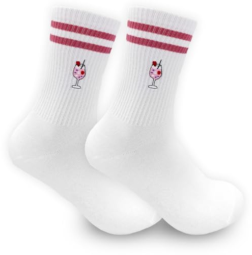 Lustige Socken, Wildberry Lillet Socken für Damen Herren Geschenkset für Lillet Frauen Tennissocken Sportsocken Crew Socks 36-42