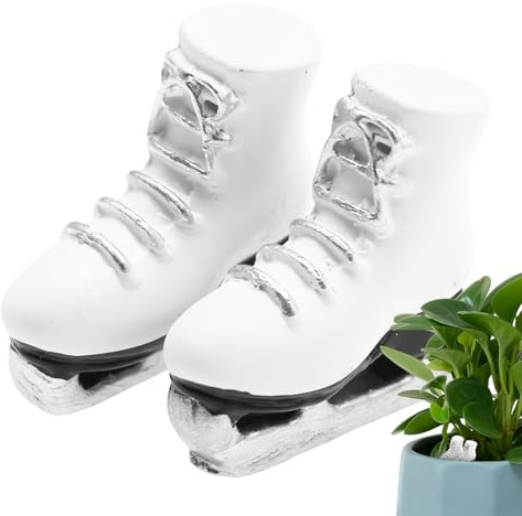 Rollschuhe für – weiße Miniatur-Skate-Schuhe für S, Sportschuhe aus Harz, kleine Rollschuhe zum Basteln, Mini-Bühne und Dekoration
