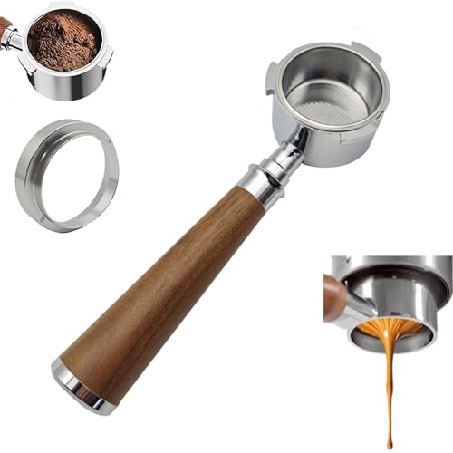 Siebträger 51mm 3 Ohren Doppelauslauf, für DeLonghi EC680/685/885/890 | Edelstahl, inkl. Filterkorb, für DeLonghi EC680/685/885/890, 3-Ohren-System, stabiler Halt, einfache Reinigung