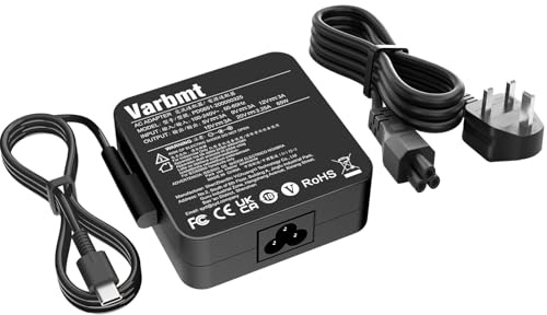 Varbmt 65W USB C Laptop Charger for Lenovo IdeaPad Slim 3 5 7 9, IdeaPad Duet/Flex 5G 3 5 7 Chromebook S540 720S 730S S940 Thinkpad T14 T14s T470 T470s T480 T490 T490s T495 T495s T570 T580 T590