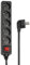 Hama - Regleta de 5 enchufes (enchufe múltiple de 1,4 m, incluye interruptor, protección táctil elevada, ranuras giradas 45 grados, certificación GS), color negro