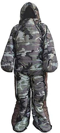 SICOFD Schlafsack Erwachsene, mit Füßen Beinen Arme, Camping und Outdoor Reiseschlafsack, Humanoid Walking Camping im Freien Schlafsack Vorübergehende Ruhe Mumienschlafsack,M