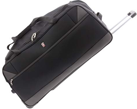 Rollentasche, Trolleytasche, 80 cm, Gewicht: 2,8 kg, Volumen: 104 Liter Reisetasche Sporttasche - schwarz, blau od. rot (schwarz)