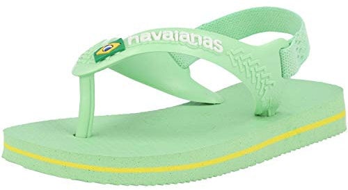 Havaianas Unisex Baby Brasil Logo II Flipflop, Hydro Green, 22 EU