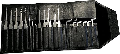 MULTIPICK ELITE 29 Lockpicking Set [29 Teile | 0,4 + 0,6 mm] Lockpick Tool, Schlösser knacken - Lock Picks inkl. Spanner - Schloss picking - Profi Dietrich Set - Lockpicking Kit - Pick Set Kit