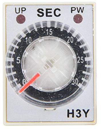 Temporizador de retardo H3Y-2 Interruptor de control de tiempo AC 24V 8 pines Rango de tiempo ajustable Retardo 60S Cobre galvanizado para control industrial(30S)