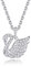 VIKI LYNN Collana elegante con ciondolo a forma di cigno in argento Sterling 925 con zirconia cubica