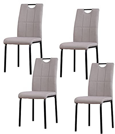 HTI living Stuhl Denton Beige Esszimmerstuhl 4-teilig