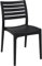Sedessi Ares stapelbarer Stuhl - Der hochwertige Gastrostuhl, Gartenstuhl, Terrassenstuhl, Esszimmerstuhl oder Balkonstuhl. Witterungs-, Frost- und UV-beständig. (Black)