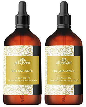 Al Balsam – Arganöl Bio Kaltgepresst – 200ml - 100% Rein, Vegan & Natürlich - Feuchtigkeitspflege für Haut, Gesicht, Haare & Nägel - Bio Arganöl – Naturkosmetik für Frauen, Männer (200 ml)