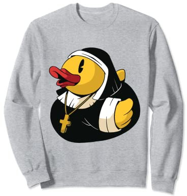 Badeente, Nonne Kloster Humor Christen Gummiente Sweatshirt