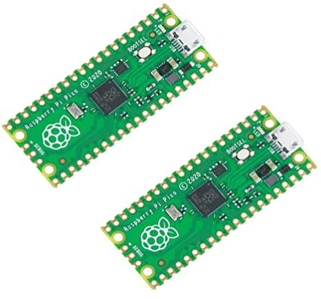 SP-COW Raspberry Pi Pico Flexible Microcontroller Board Based on The Raspberry Pi 2040 Dual-core ARM Cortex M0+ Processor Running up to 133 MHz, Support C/C++/Python (2pcs)