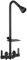 Aolemi Kit doccia per esterni, kit doccia per esterni, sistema di rubinetto centrale da 7,6 cm con soffione in ottone, doccia a vista a 2 maniglie con valvola mista in ottone, con portasapone, tubo