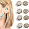 Non Piercing Akupressur Magnetherapie Detox Ohrringe, 2023 Neue Magnetische Lymphe Detox Ohrringe für Frauen (Gold (2 Paar))