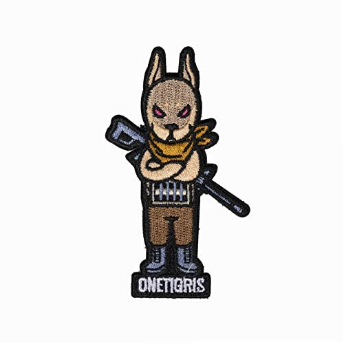 OneTigris Hunde Stickerei Moral Patch Maskottchen Patch/Woven Stoff Klett-Patch (Dobermann)