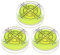 sourcing map 3pcs Round Bubble Level 32x12mm Mini Circular Bullseye Spirit Levels for Leveling Camera Tripod Telescope Workshop Turntable Pictures Frame, Lime
