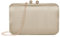 BAIGIO Elegante Damen Clutch Satin Abendtasche Vintage Handtasche Retro Brautasche Silk Smooth Umhängetasche Champagne