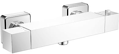 YOOZENA Thermostatic Shower Mixer,Hot & Cold Water Mixer Tap Constant Temperature Control for Bathroom,Brass Shower Mixer Bar,Chrome