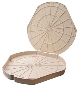 reMAIN MAINbox - 5 St. Mehrweg Pizzakarton aus Recyclingmaterial - nachhaltige Take Away Box - Privat oder Gastrobereich/geeignet für Pizza, Lahmacun, Pide, Flammkuchen, UVM. (Creme)