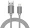 MOBISTAR iPhone Charger Cable 2M / 6.6FT - 3A iPhone Charger Nylon Braided Fast iPhone Charging Cable Lead for iPhone 14 13 12 11 Pro Max XR XS X 8 7 6s Plus 5s SE 2020 (Grey, 2M)