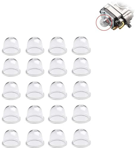 LJFEA 20 pz Primer Bulbo Olio Carburatore, 19mm Primer Bulbo Carburante Benzina, Carburatore Primer Bulbi Pompa, per Soffiatore Rasaerba, Decespugliatore, Motosega, Taglierina, Siepe
