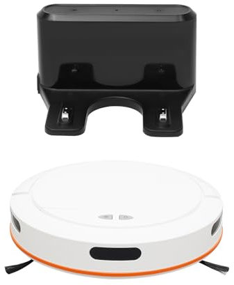 Vielrosse Saugroboter Roboter, 3-in-1 Intelligenter Staubsauger mit Wischfunktion und APP-Steuerung, 1500mAh+120Min Laufzeit mit 2700Pa Saugkraft Ideal für Tierhaare Teppiche und Hartböden (Weiß)