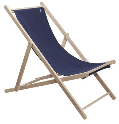 Scalpers Hamaca Madera de haya plegable Brazos estructura sin barniz lona Color Azul Oscuro Hängematte aus Buchenholz, zusammenklappbar, ohne Armlehnen, Gestell ohne Lack, dunkelblau