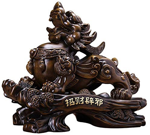 CAFIEDR Pi Xiu/Pi Yao Statue Figur Reichtum Glück Wohlstand Skulptur, Home Office Schutz Dekoration Geschenk (A)