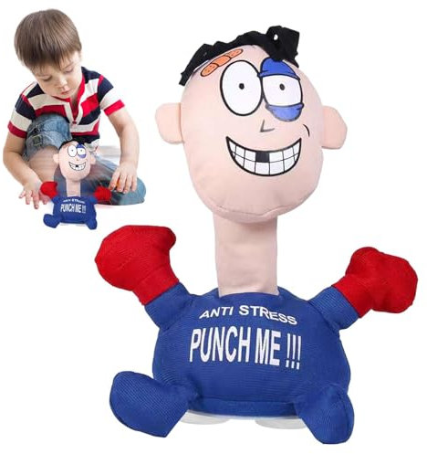 23cm Stoffpuppe Stress - Schlag Mich Schreiende Puppe, Me Stoffpuppe Puppenspielzeug Fidget Toys Anti Stress Spielzeug Zappelpuppen Spielzeug, Schreien, Nachdem Man Geschlagen Wurde, Zum Abbau