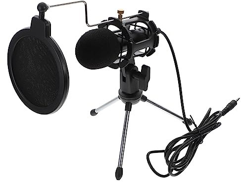 Veemoon Computer Kondensator Mikrofon Mit Geräuschunterdrückung Pc Mikrofon Für Gaming Streaming Podcast Inkl Faltbarem Verstellbarem Stativ Kompatibel Mit Laptop Und Desktop