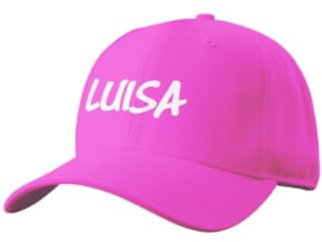 ZPUBLI+ Gorra de béisbol Personalizada con Nombre Bordado. Bordado Colores y Opciones de personalización. Gorras para niños y Adultos. (FR/ES, Letras, S, Adultos, Fucsia)
