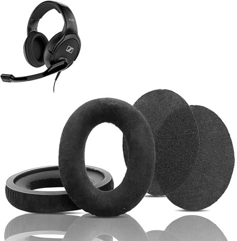 DowiTech Weiche Ohrpolster Kissen Ersatz Kompatibel mit Sennheiser HZP 41 PC 363D HZP 26 PC 360 G4ME ONE PC 373D Game One Headsets Ohrpolster Bezug mit Bequemem Stoff und Memory-Schaum