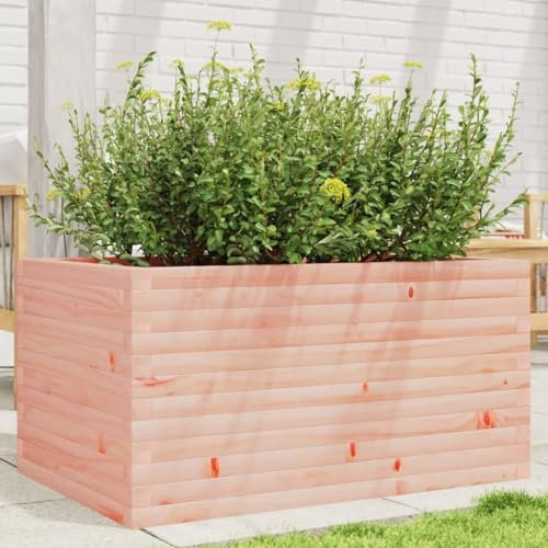qohoio Jardinera Madera maceteros Exterior Jardinera Balcon Jardinera Madera jardineras Exterior Maciza de Abeto Douglas 90x60x45,5 cm
