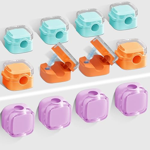 Azyvum Selbstklebender Kabelhalter, 12 Stück Magnetische Kabelclips, Magnetischer Kabelorganizer für Schreibtisch, Wand, Ladekabel, USB