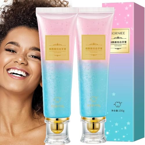 Niacinamide Whitening Zahnpasta, Niacinamid Zahnpasta, Niacinamide Toothpaste Weisse Zähne und Fleck Entfernen, Nicotinamide Dazzle White Toothpaste, Frischer Atem (Pack 2, NIACINAMIDE ZAHNPASTA)