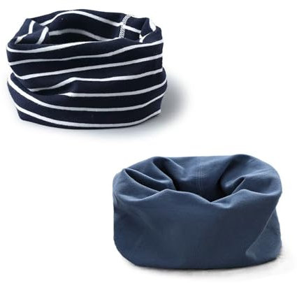 ENSTAB 2 Stück Loop Kinder Baumwolle Herbst Winter Schal Baby Loop Hals Wärmer Mädchen und Junge