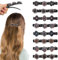 Hisdricus 8 Stück Doppelschicht Haarspange für Damen, Geflochtene Haarspangen,kolibri haarspange mit 3 Clips, Haarspange in Form eines vierblättrigen Kleeblatts und Blütenblättern