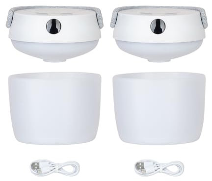 Genius Moonlight Nachtlicht 6 tlg., tragbare Nachttischlampe mit Bewegungssensor und einstellbarer Helligkeit, akku Tischleuchte, wiederaufladbar, dimmbar Touch Lampe USB