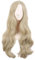 MapofBeauty 28 Zoll/70 cm Cosplay Lange Wellige Lockige Synthetische Faser Seite Bangs Anime Mode Party Haar Perücke (Blond)