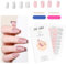 2 Blatt 32 Stk Nagelfolie, Selbstklebend Nagelsticker Nagel Sticker Nagelaufkleber Nagelsticker Uv Härtend Dekoration Nagelfolien Nageldesign Zubehör Weißer Glitzer Gel Nail für Damen Mädchen