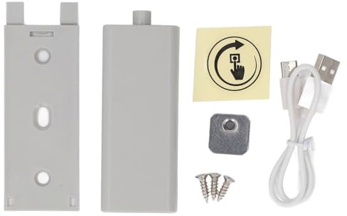 Electric Magnetic Push Opener for Cabinet Drawer Door Easy Access Bedroom Kitchen (Light Grey)