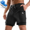 Nepest Mountainbike Hose Herren Kurz MTB Shorts Polster Bike Shorts Herren mit Tasche Radlerhose Schwarz,L