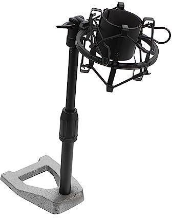 CORHAD Stable Microphone Bracket for Desk Metal Base Fixing Frame Shock Mount for Recording Podcasting
