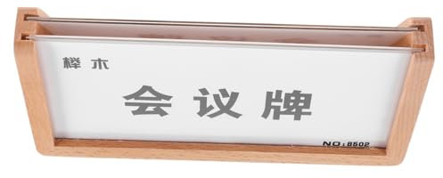 Zerodeko Acrylic Table Sign Holder V-Shaped Name Plate for Desk Modern Office Decor