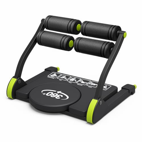 Bonxrdun BauchTrainer Pro, 6-in-1 Bauchmuskeltrainer mit Sit-Up-Brett & Rückenstütze, Bauch-Trainingsgerät für zuhause – Fitnessgerät für effektive Bauchbildung