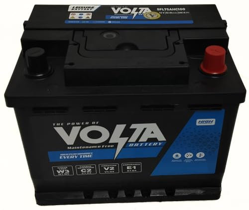 12V 75AH Deep Cycle Leisure Battery – SFL 75AHC100, 62AH C20 – Ideal for Caravan, Campervan, Motorhome & Solar Power Use