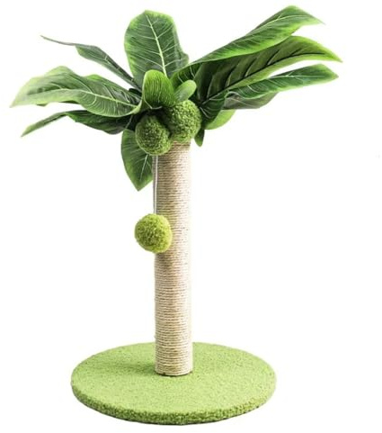 Bosiyrggrl Cat Scratching Post for Cats Tree Catcus Cat Scratcher Posts Toy Cute Kitten Kitty Sisal Rope Scratch with Teaser Ball