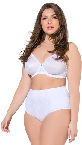 Ulla Popken Damen Miederhose schneeweiß 54+